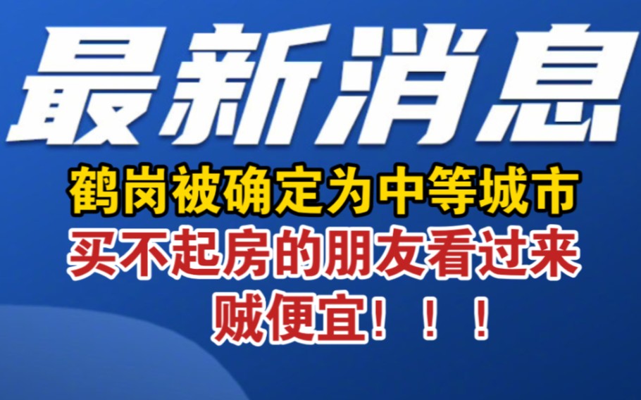 最新消息:鹤岗被确定为中等城市!买不起房的朋友看过来,贼便宜!哔哩哔哩bilibili