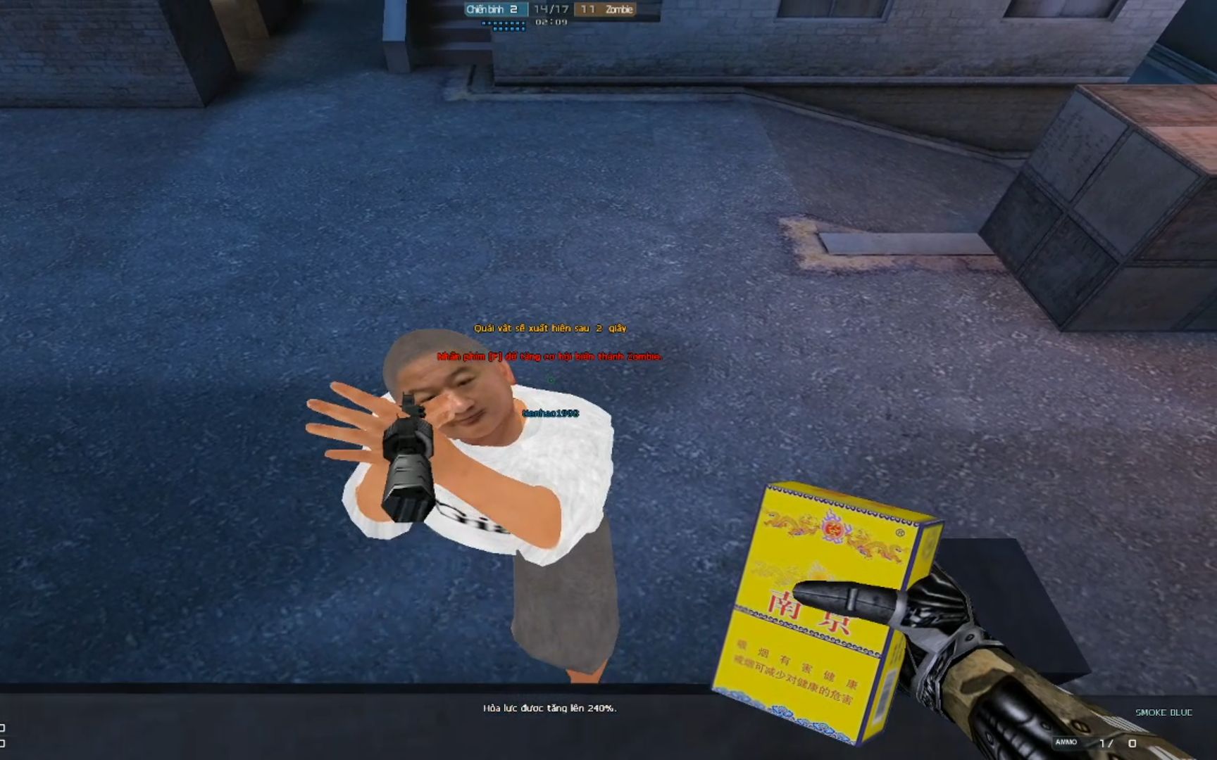 cf越南服:看到giao哥出现在生化房,我便掏出了我的大盘鸡