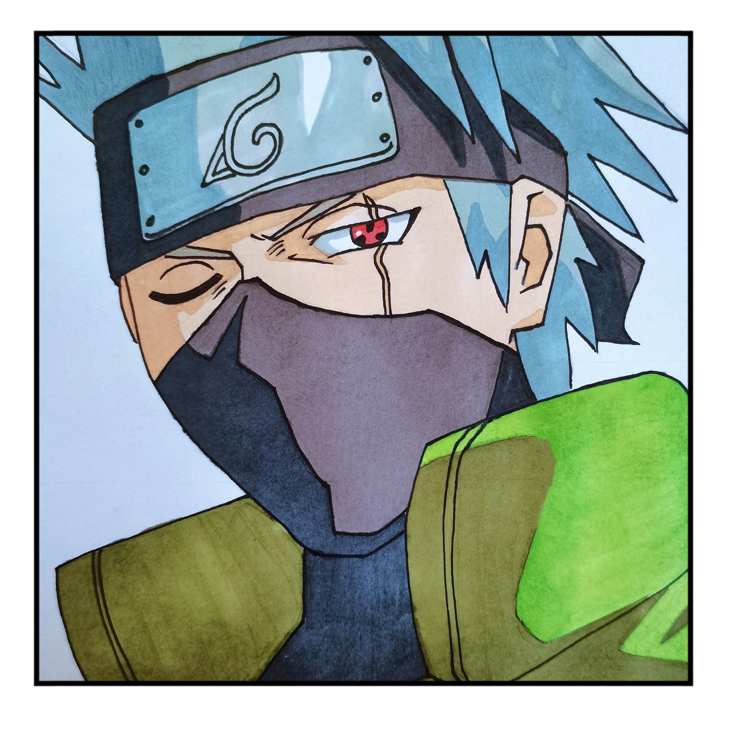 深受大家喜爱的动漫人物卡卡西,就是这么简单!你也能画出来!