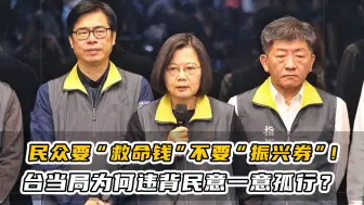 下载视频: 民众要“救命钱”不要“振兴券”！台当局为何违背民意一意孤行？