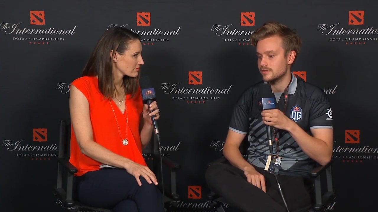 OG vs EG Ti9胜者组半决赛JerAx采访 Interview from JerAx哔哩哔哩bilibili