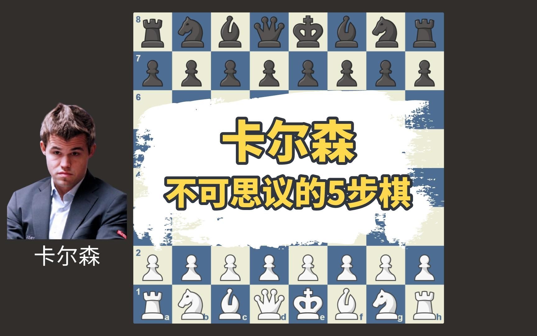 [图]国际象棋世界棋王卡尔森，最不可思议的棋【Top5排名】