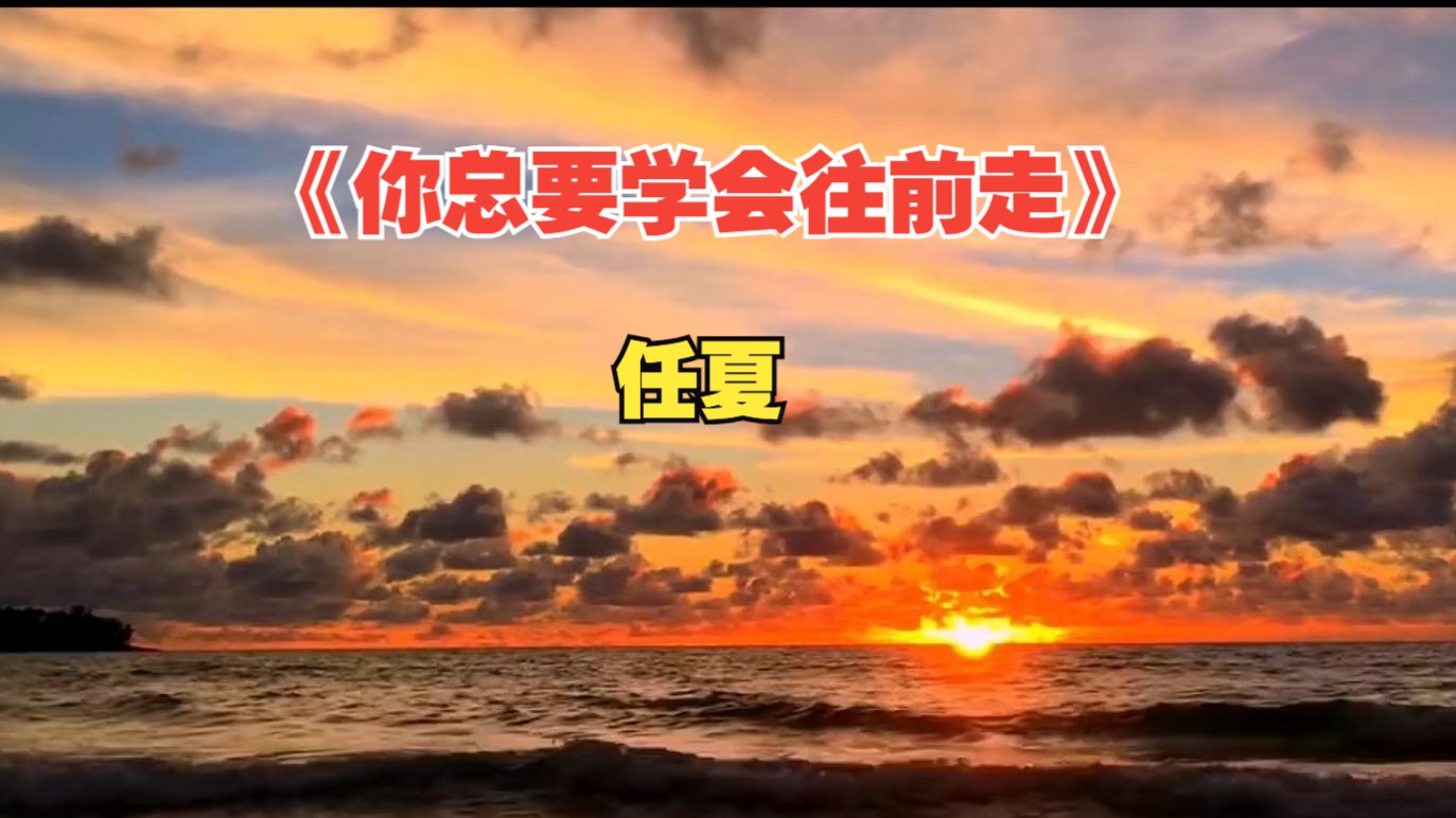 [图]这才是 任夏《你总要学会往前走》原版MV (你往前走不要回头 上天让你错过谁都有理由)