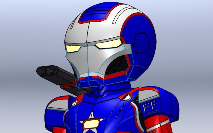 solidworks q版 钢铁爱国者_哔哩哔哩 (゜-゜)つロ 干杯~-bilibili
