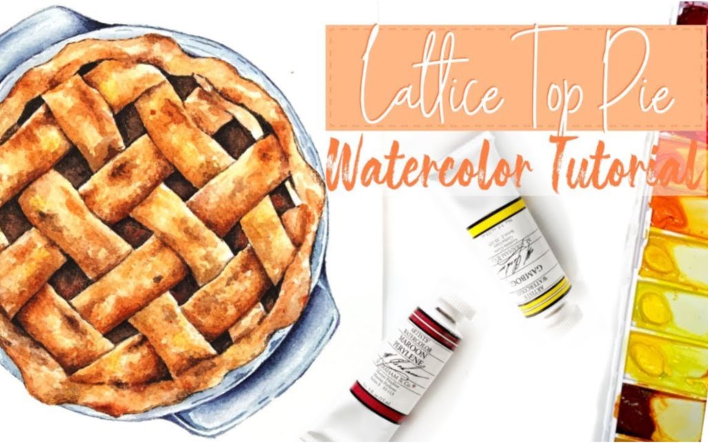 【水彩】水彩日常美食系列 今日使用水彩绘制一个香蕉派!