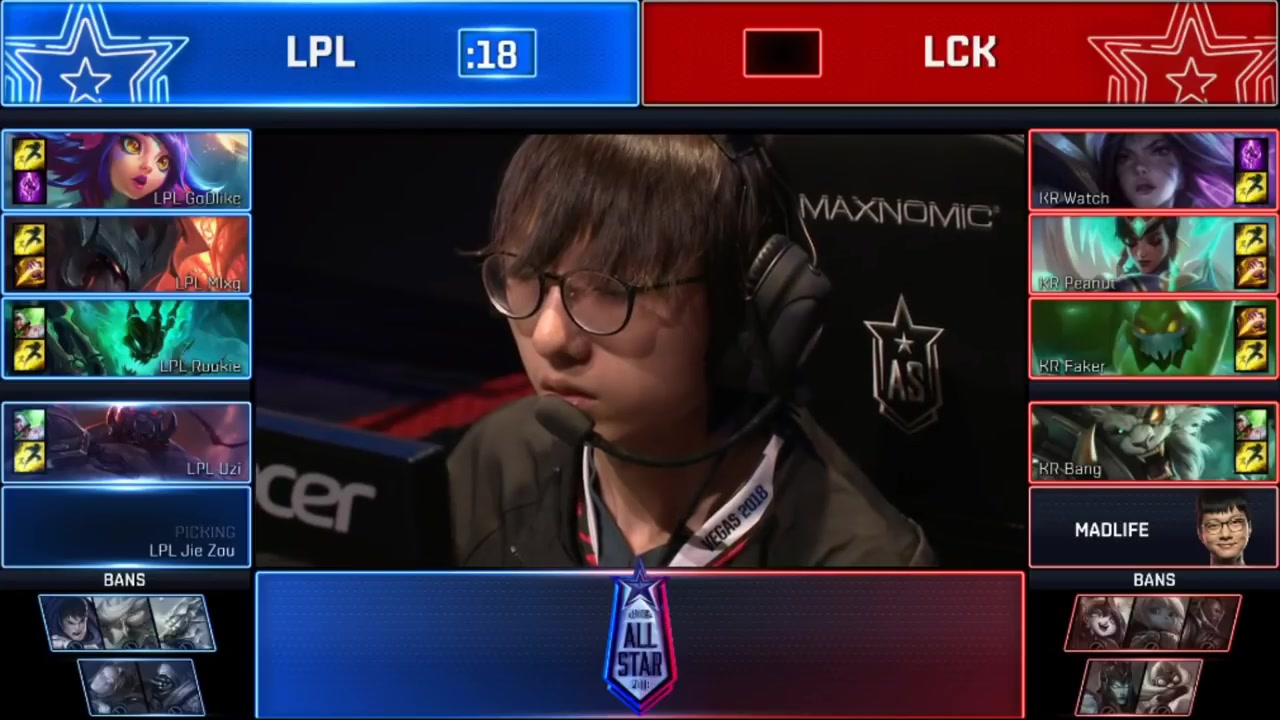 [图]【2018英雄联盟全明星赛】12月9号 LPL vs LCK 赛区表演赛 神超不当人，送死流塞恩居然出现在职业赛场！