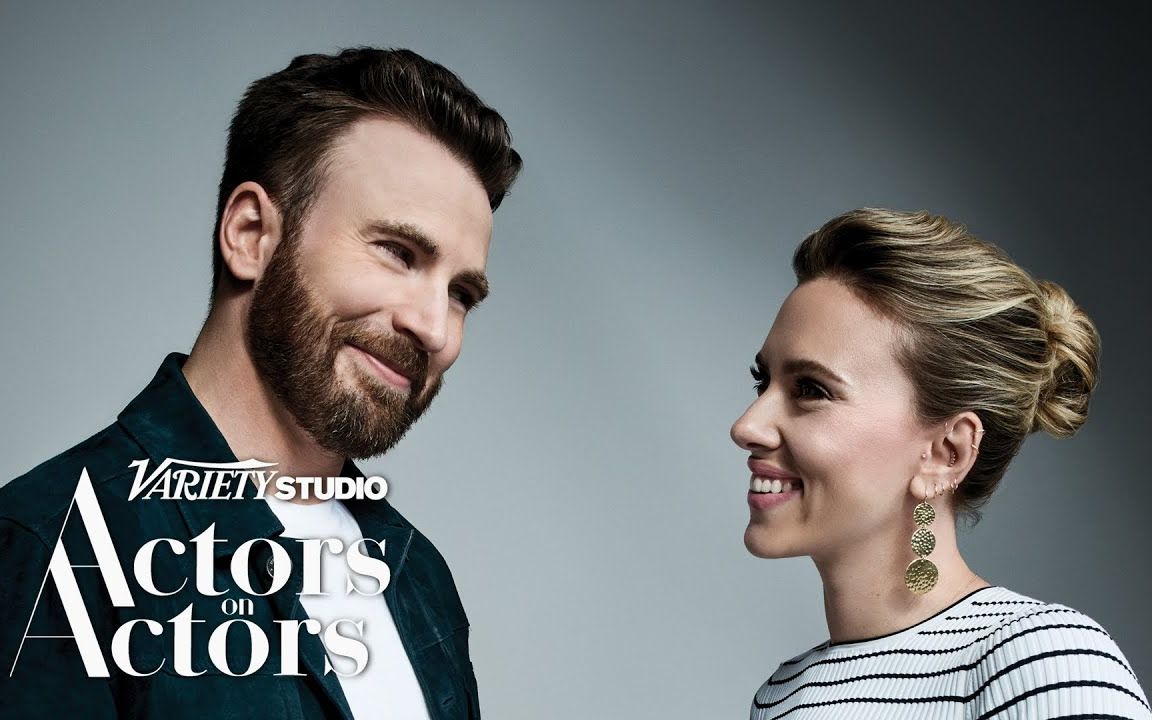 克里斯·埃文斯(chris evans)和斯嘉丽·约翰逊(scarlett johansson)