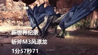 【MHWI】新世界纪录！斩斧 M3风漂龙 01′57″71 无限制