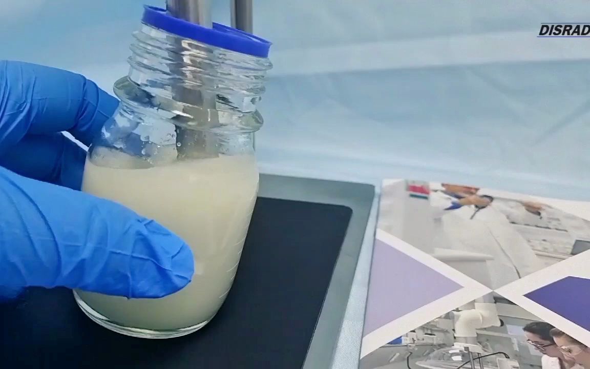 修改固液乳化美国disrad 手持式分散机操作油水混合乳化实验视频
