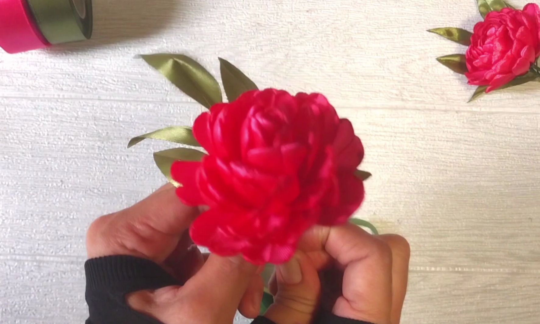 【era kreasi studio】牡丹丝带花制作教程cara membuat bunga peony
