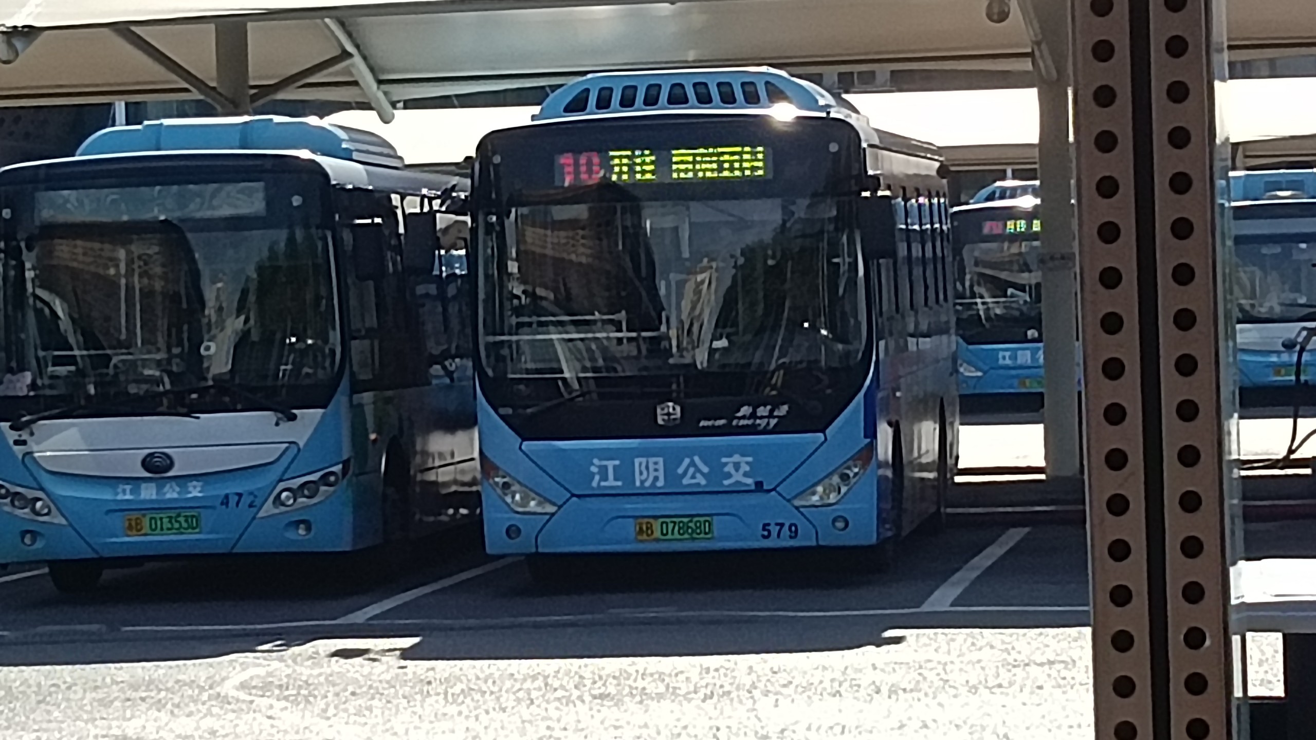 （市区与山观之间的连线）江阴公交10路全程前方展望
