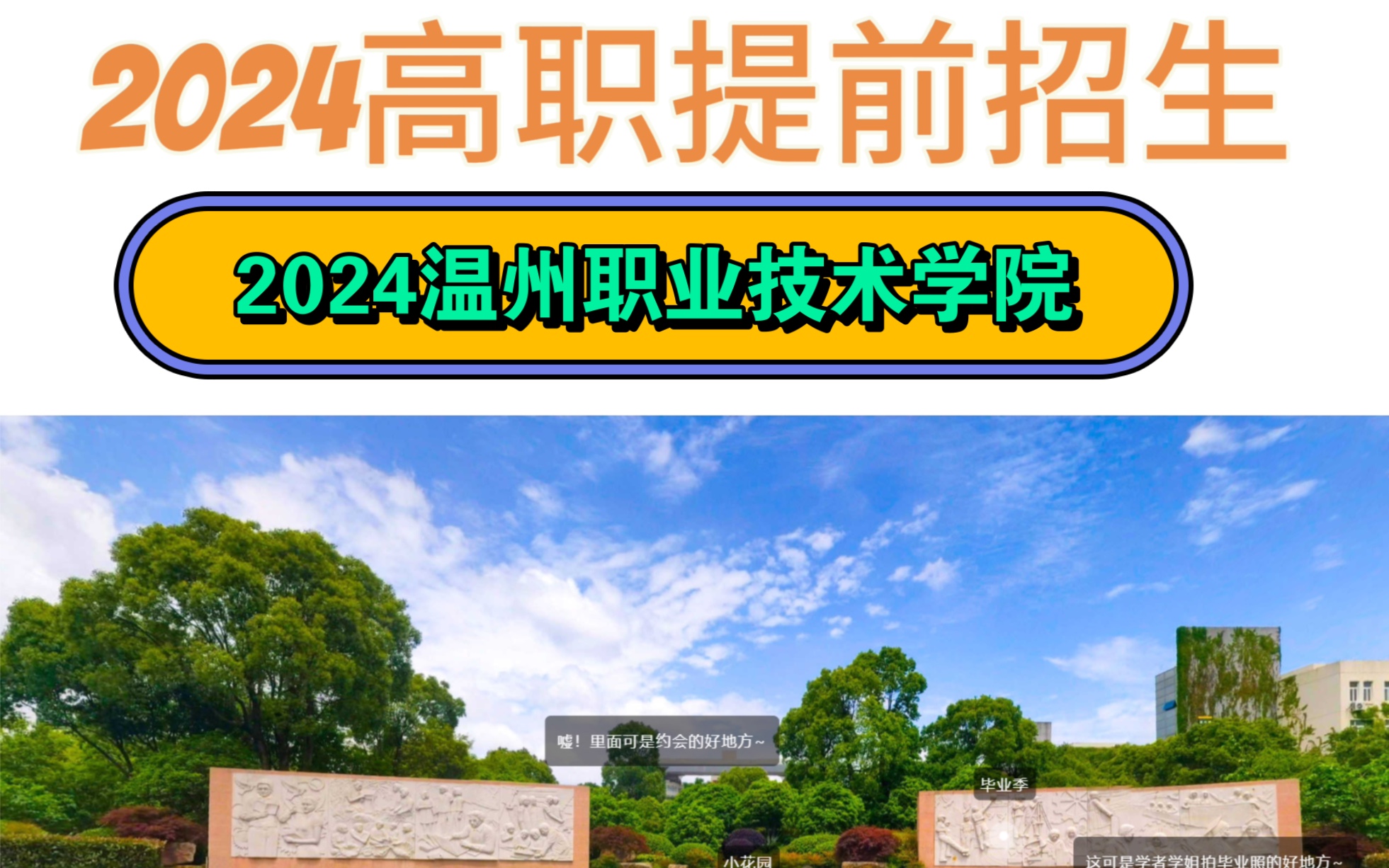 2024温州职业技术学院高职提前招生