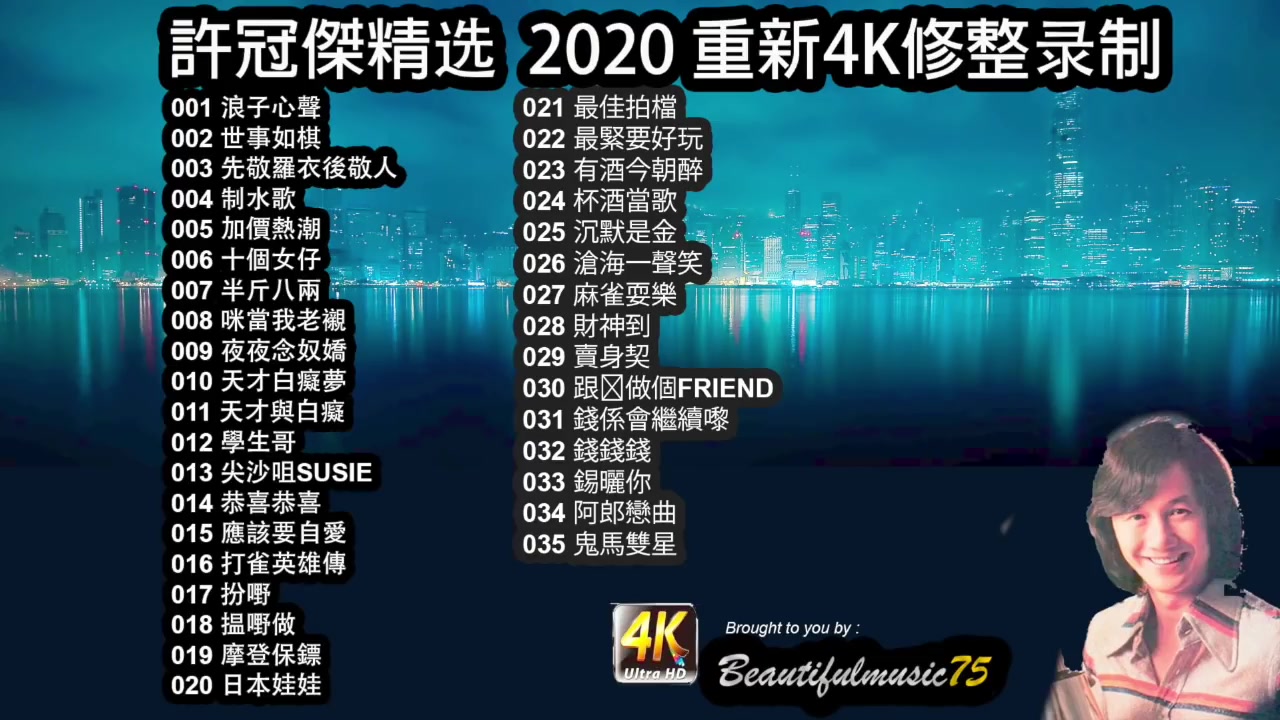 [图]許冠傑好歌精选4k 2020 版