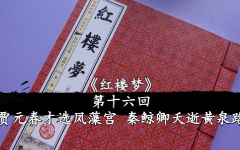 晚安【睡前故事】《红楼梦》第十六回 贾元春才选凤藻宫 秦鲸卿夭逝黄泉路哔哩哔哩bilibili