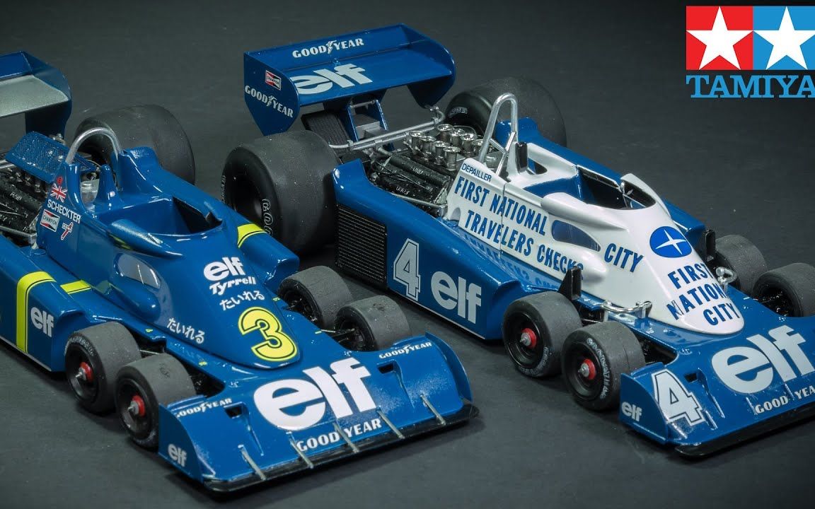 田宫 1/20-六轮战车-tyrrell p34 f1赛车模型双开制作过程