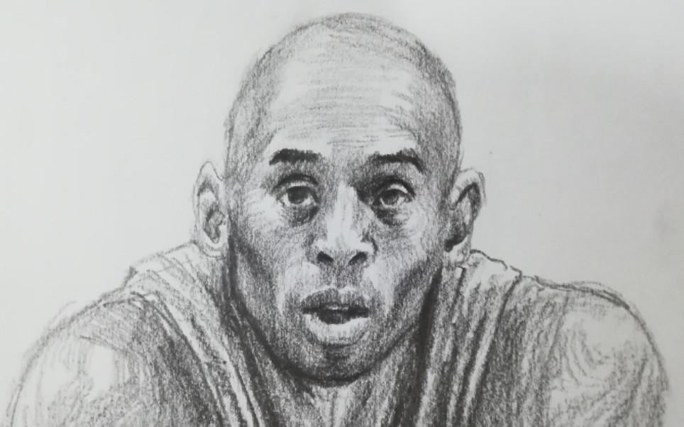 【速写科比头像】因为悲伤 所以不像