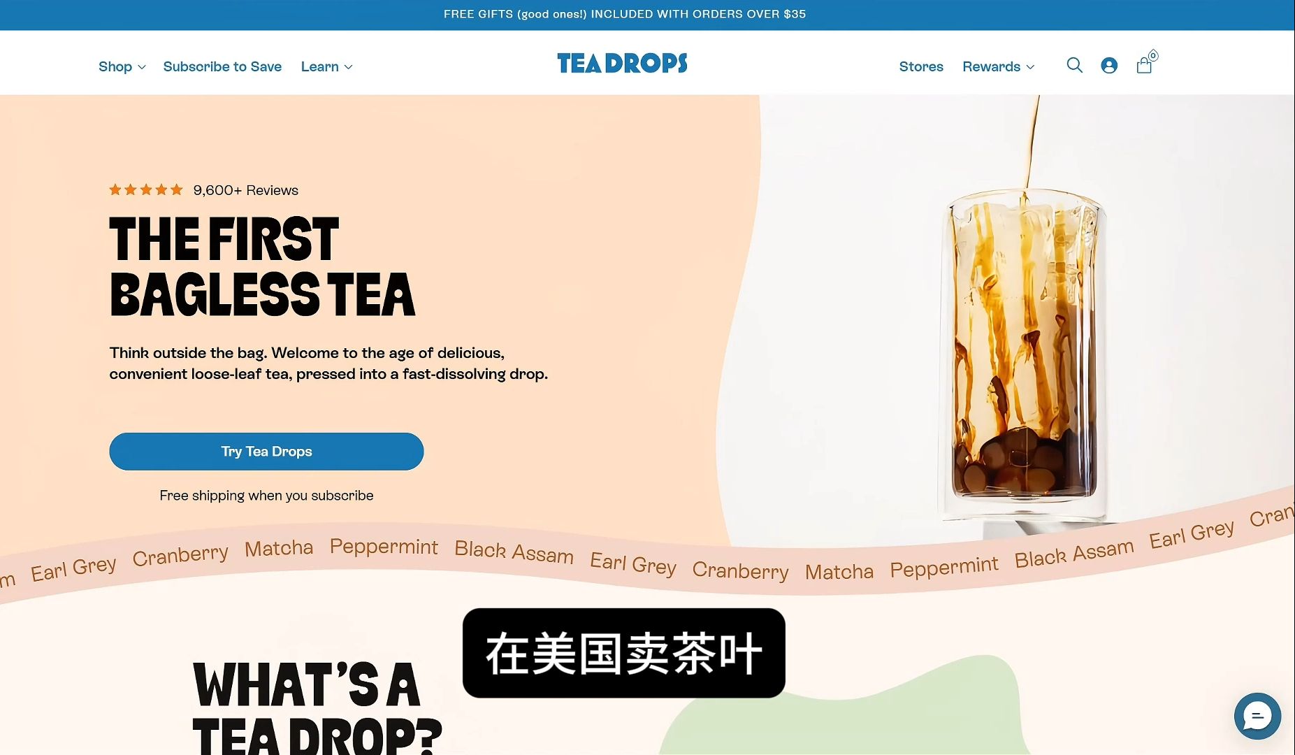 Teadrops,一个专门卖茶叶的电商独立站,一年的营收能做到2000万美元哔哩哔哩bilibili