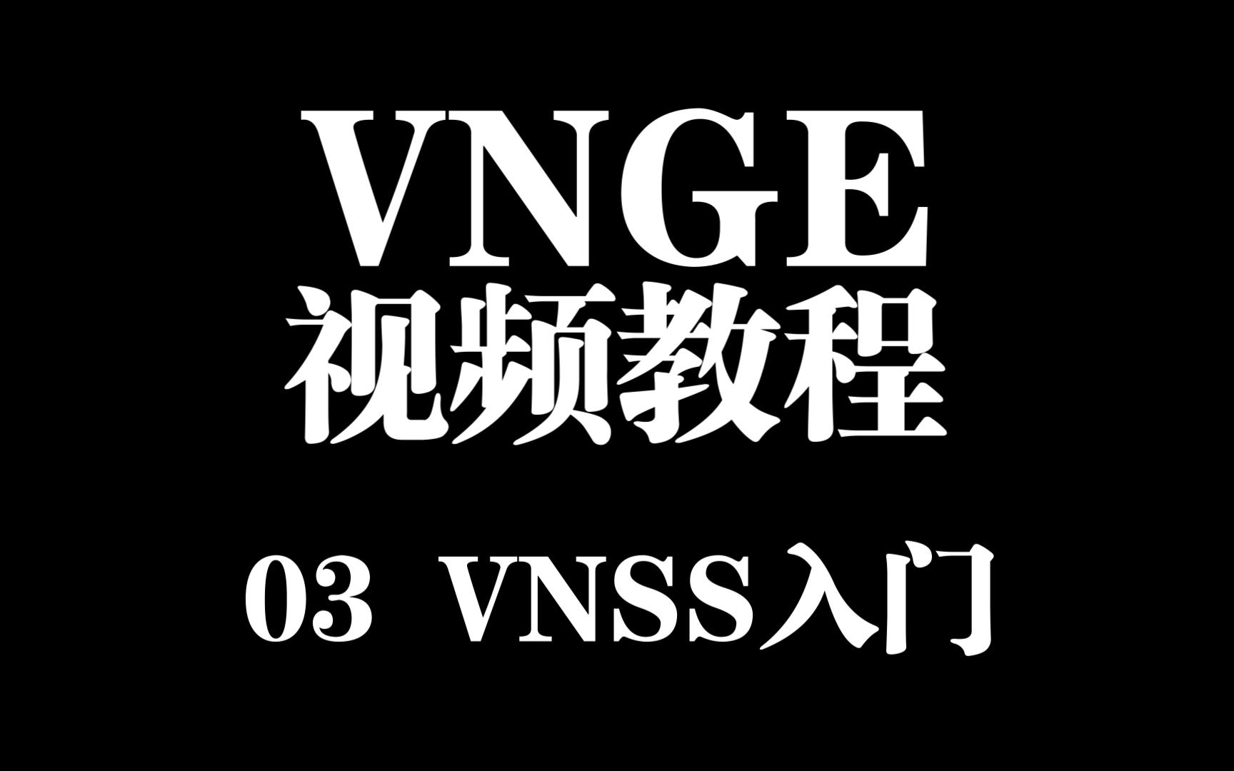 【VNGE教程】03 VNSS入门哔哩哔哩bilibili