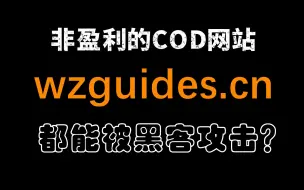 Descargar video: 是有人想报复社会，还是我动了谁的蛋糕？非盈利的COD网站被攻击