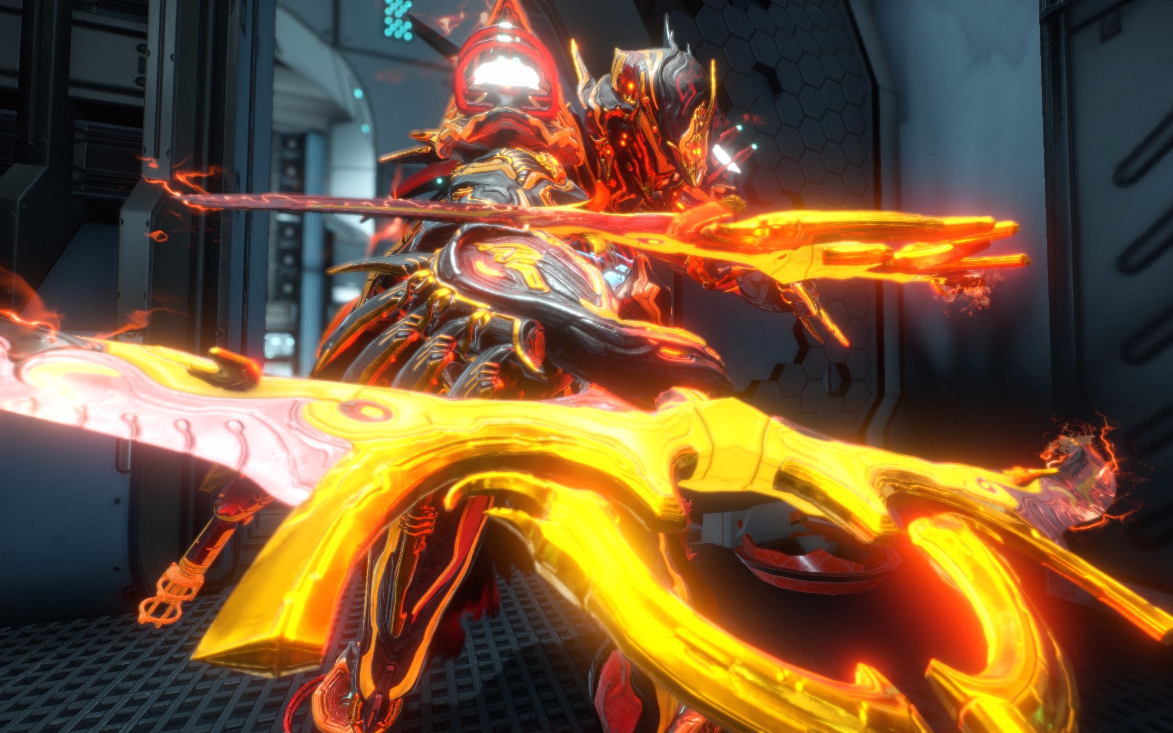 warframe战甲配色萌新四期工程鸟姐zephyr红莲化和兰斯洛特配色方案