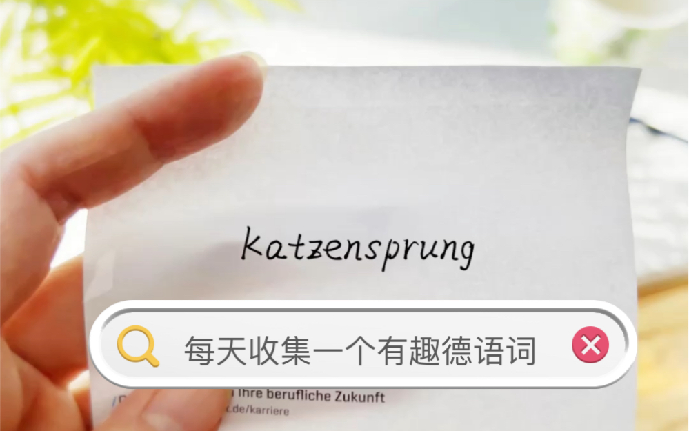 德语词|Katzen=猫,Sprung=跳,那合起来是?哔哩哔哩bilibili