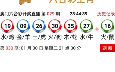 新澳六合彩开奖结果第030预测精准分析