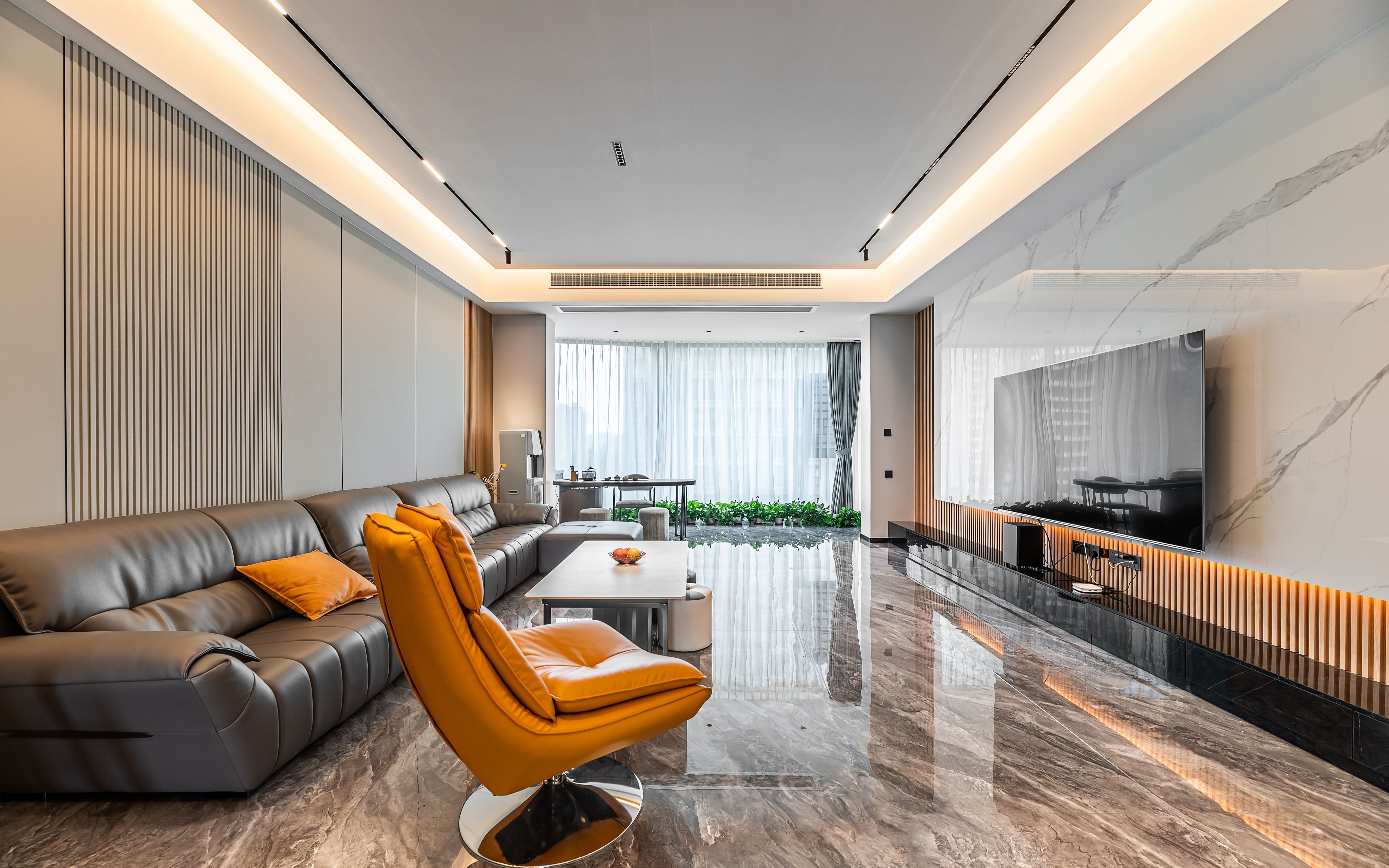 roomtour|佛山270㎡大平层完工,现代极简风,无主灯设计,四房两厅四卫