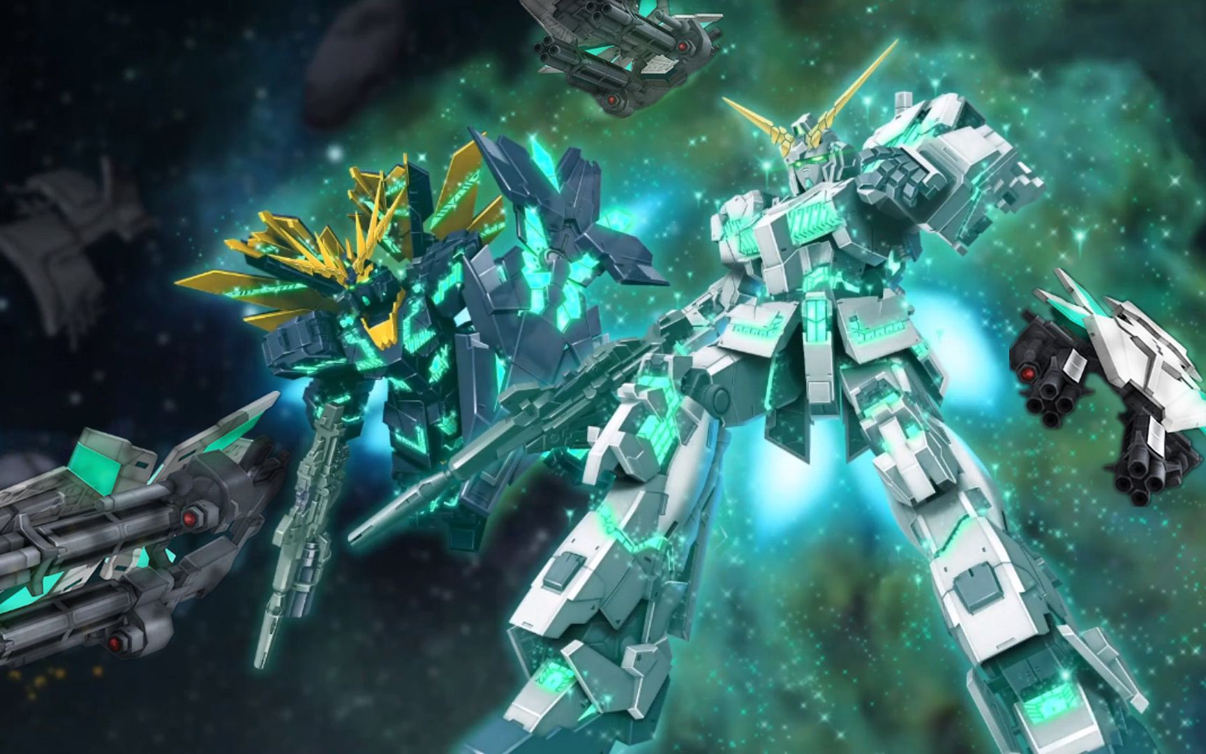 机动战士敢达ol独角兽高达绿色骨架特殊装备实况娱乐解说