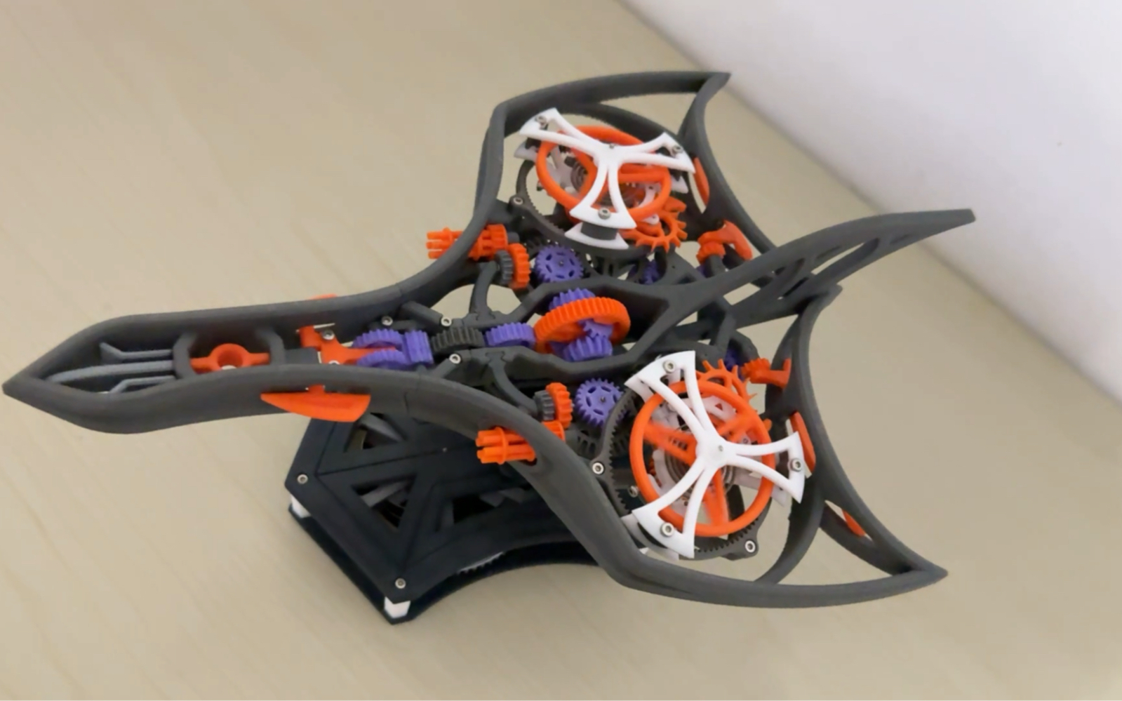 3d打印双陀飞轮飞机模型