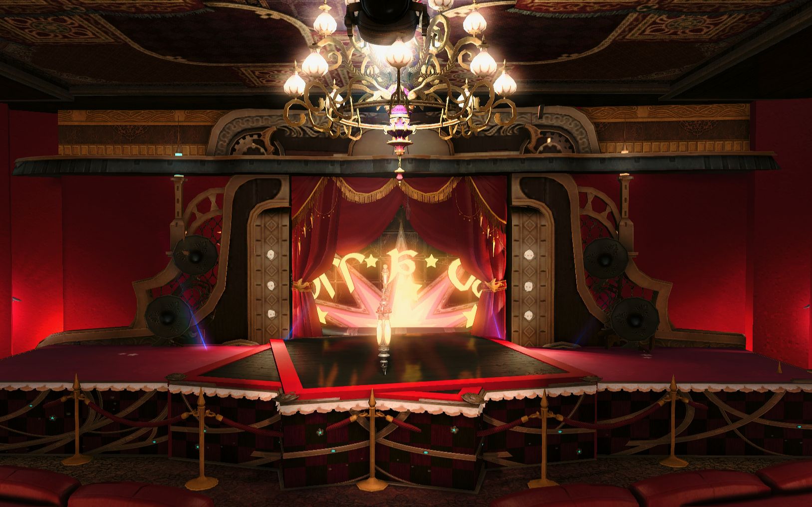 【ff14装修】复古红黑歌舞厅——m房也想拥有百老汇_最终幻想14