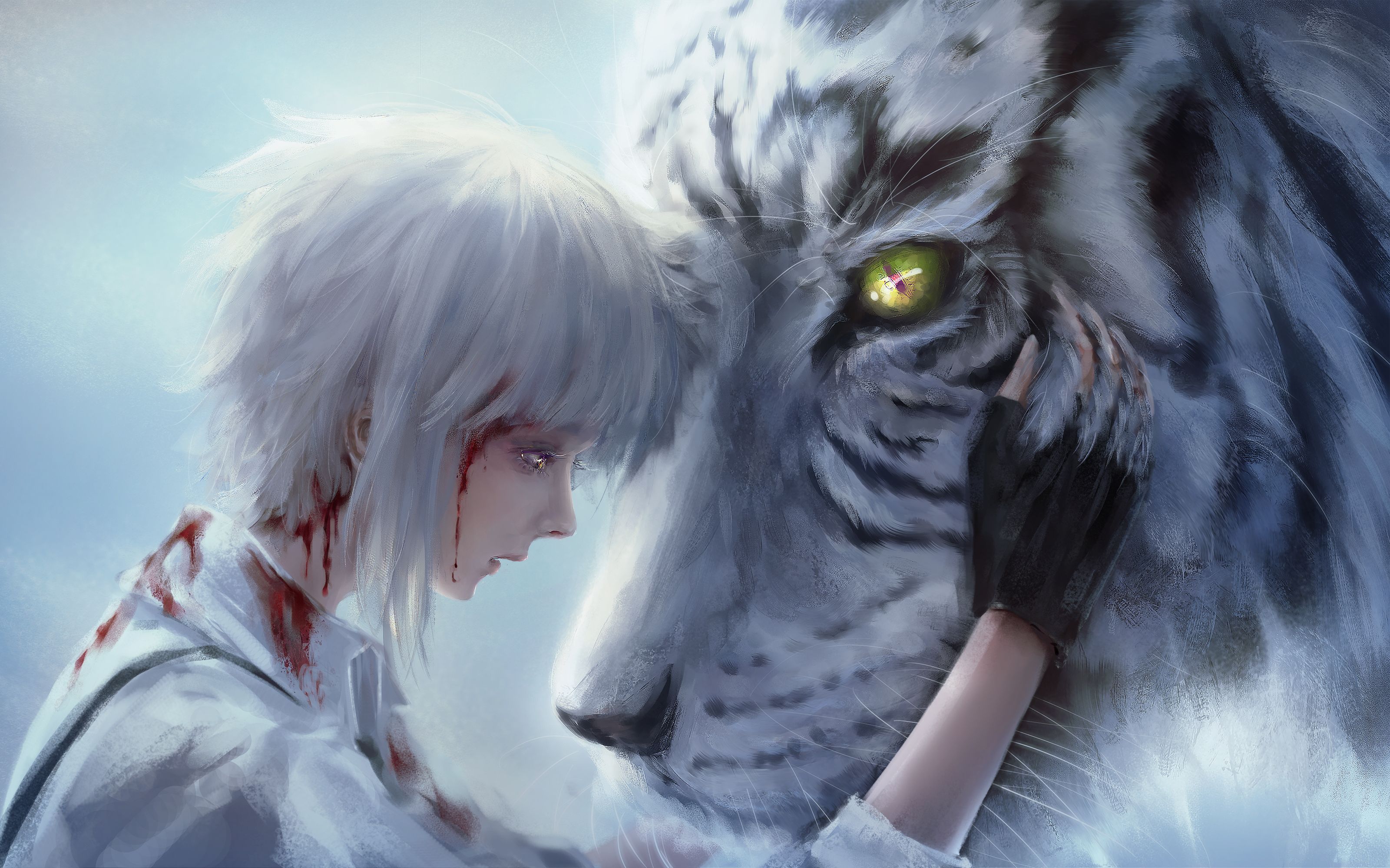 【板绘 厚涂】中岛敦と虎 - 文豪野犬