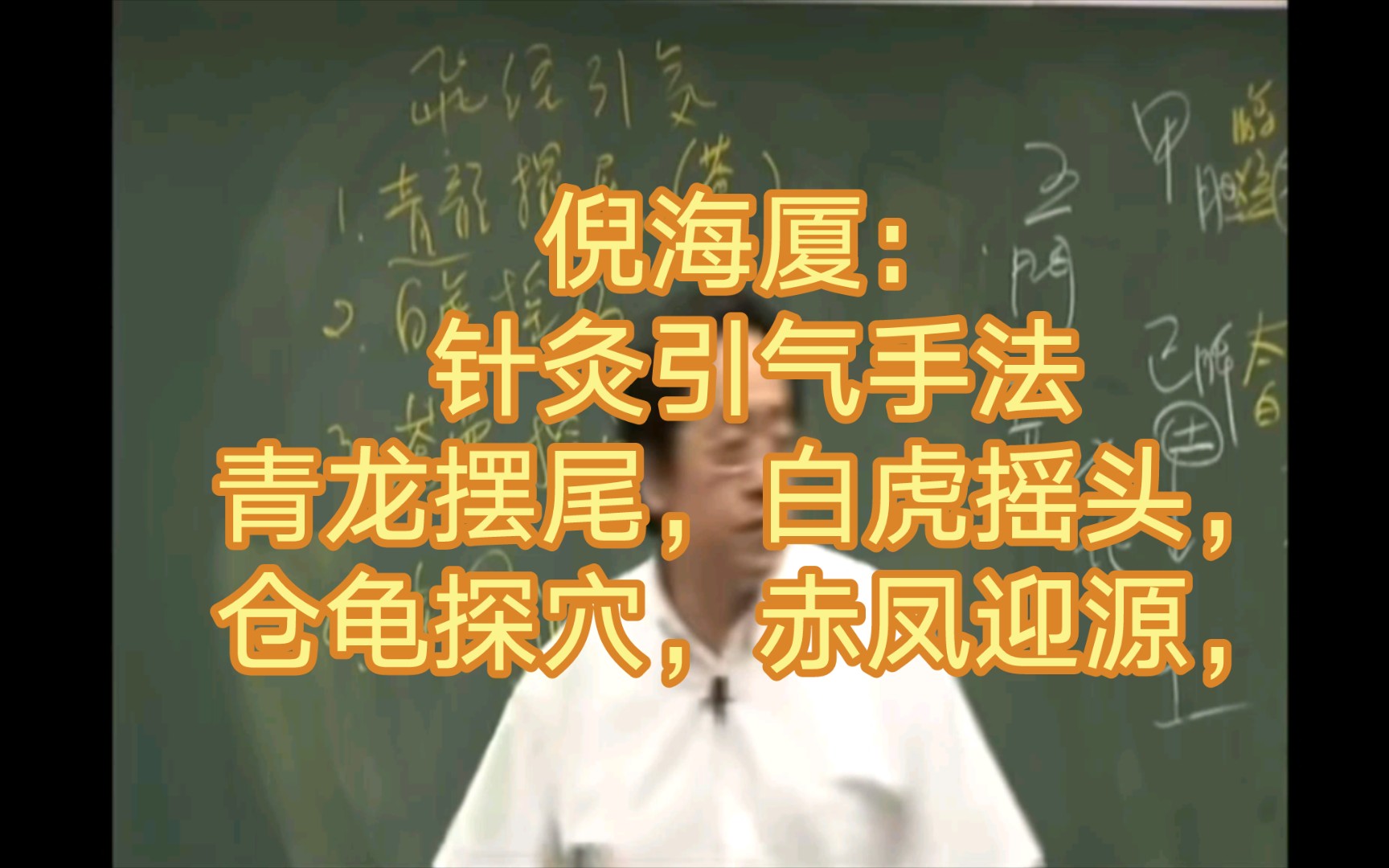 [图]倪海厦：针灸引气手法：青龙摆尾，白虎摇头，仓龟探穴，赤凤迎源。