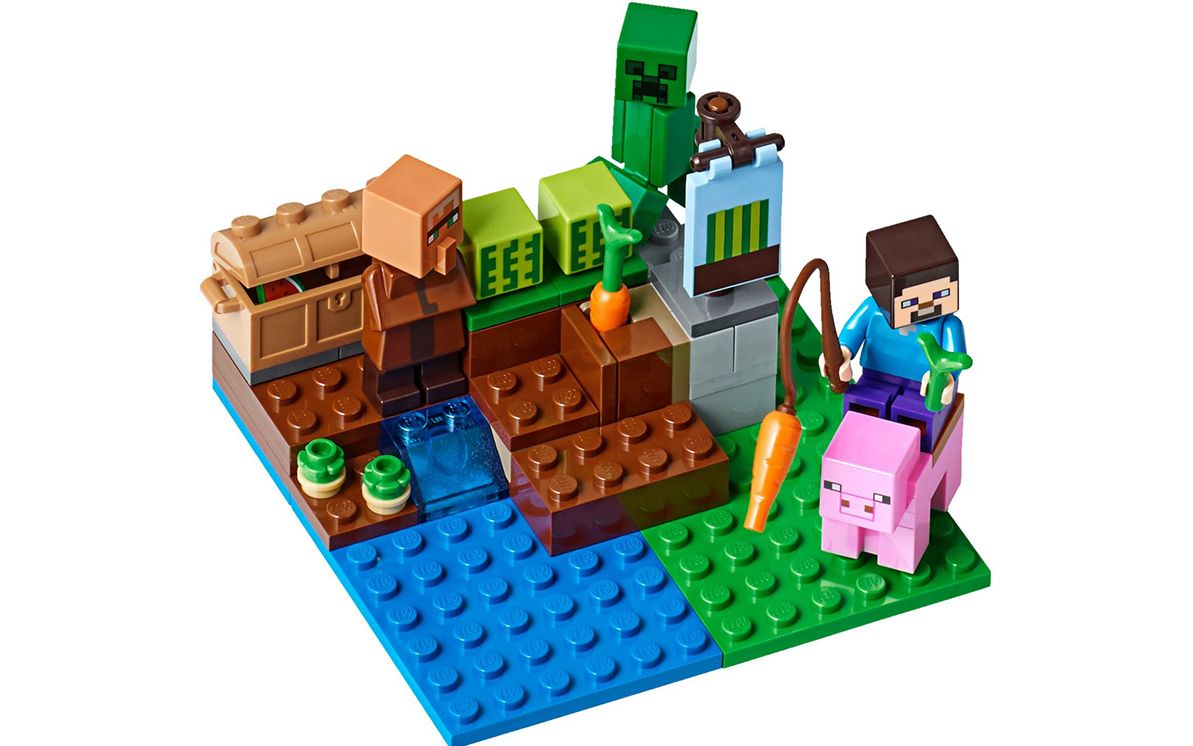 乐高lego 21138 minecraft 我的世界 甜瓜农场 速拼评测_哔哩哔哩 (゜