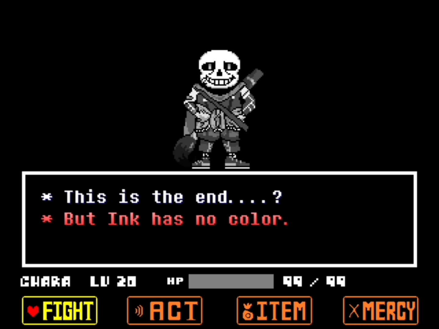 灯泡版ink!sans fight 第五阶段战斗展示(看简介)