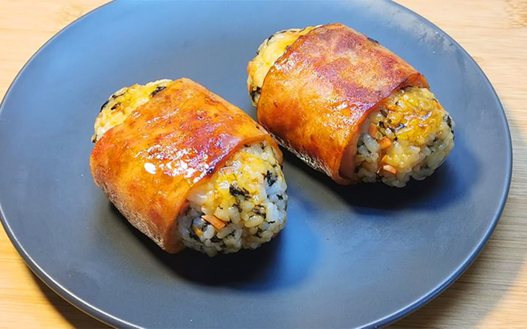 培根芝士饭团,每一口都拉丝爆浆,孩子跟老公都说好吃