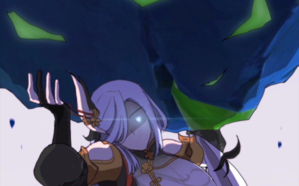 24原神趣图系列搬浮生石的申鹤