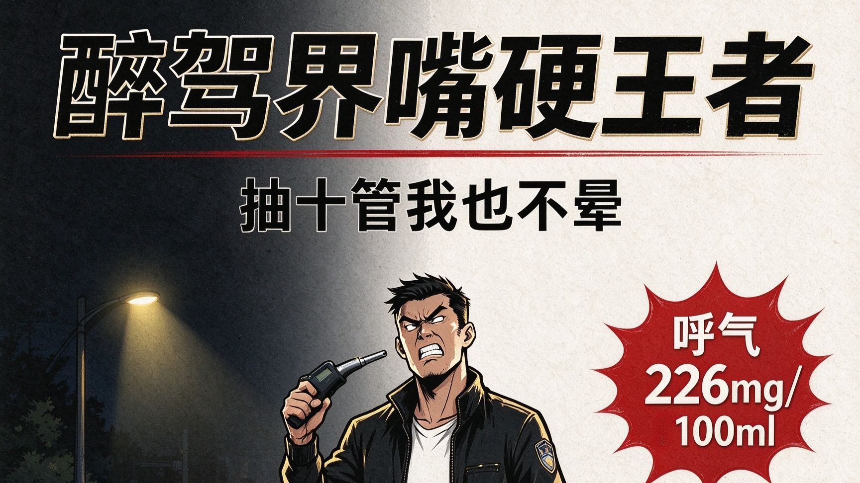 醉驾抽血还放狠话：“抽十管我也不晕”