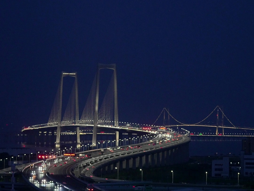 不堵车的深中大桥夜景,一样很美哔哩哔哩bilibili