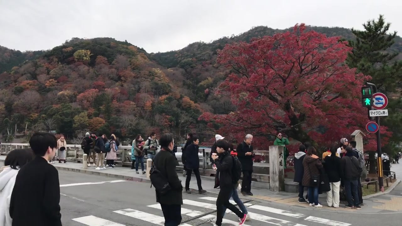 [图]2019年12月7日 秋の京都嵐山 渡月橋の風景???? 岚山【4K】