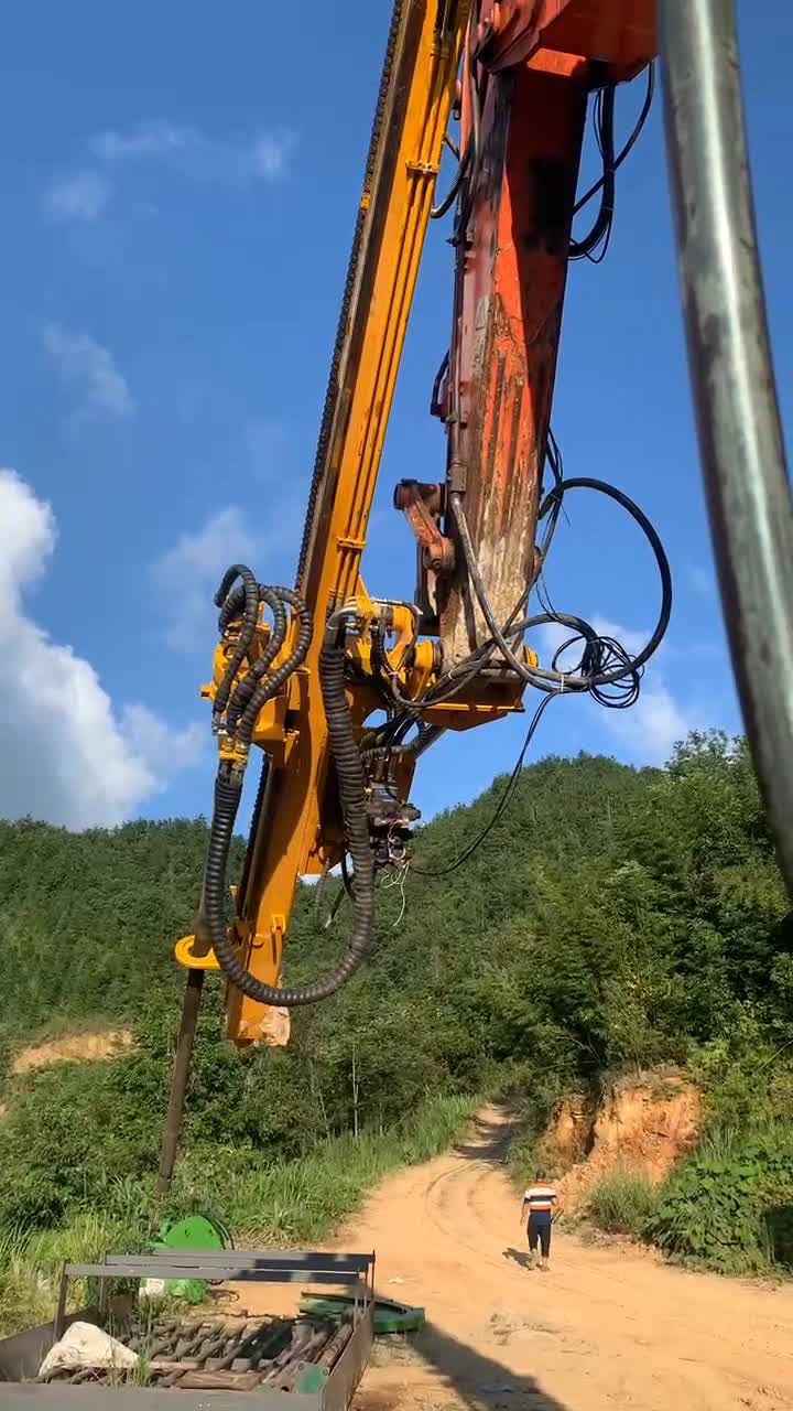光伏挖改式潜孔钻机 挖机改装钻孔机