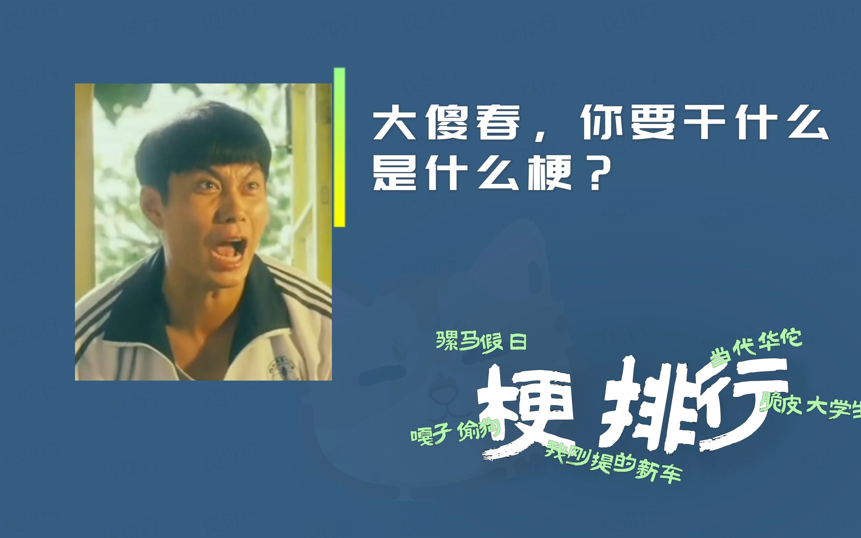 《梗排行》这是什么梗-大傻春,你要干什么