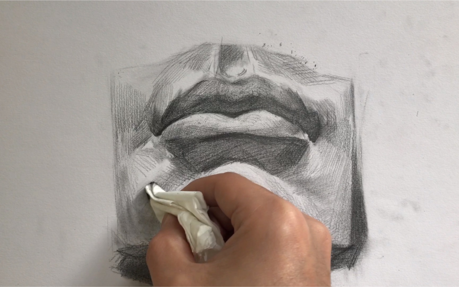 素描头像基础入门——石膏嘴巴_哔哩哔哩 (゜-゜)つロ 干杯~-bilibili