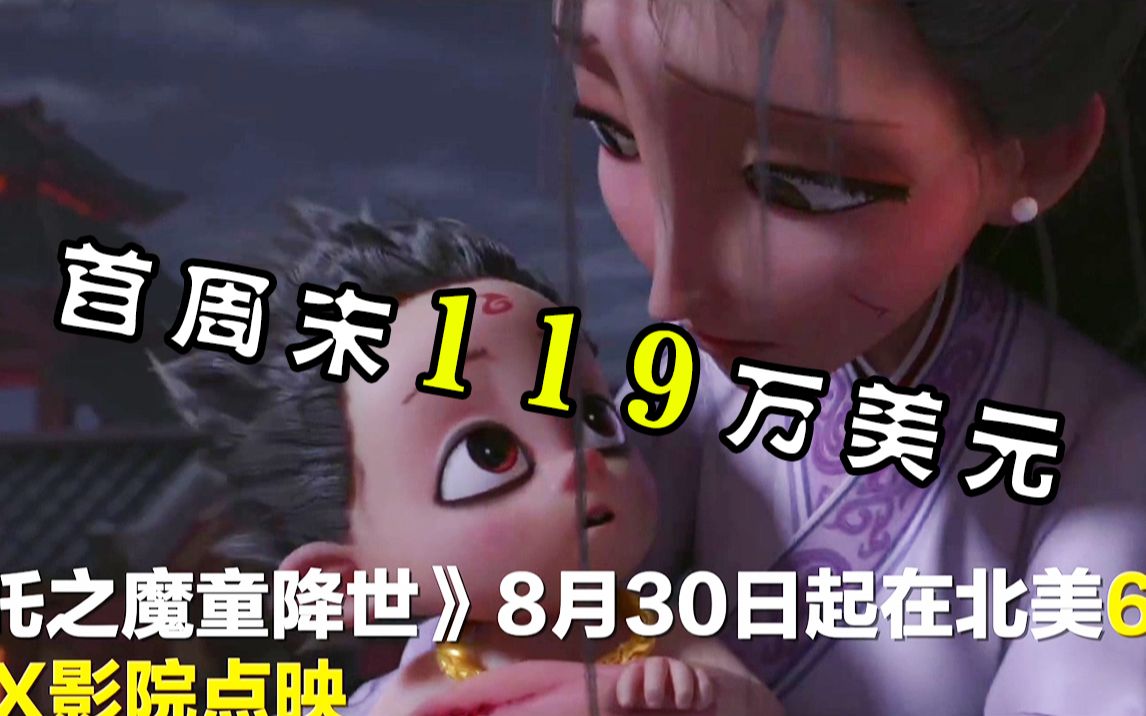 《哪吒》北美点映,首周末票房119万美元!烂番茄新鲜度83%哔哩哔哩bilibili