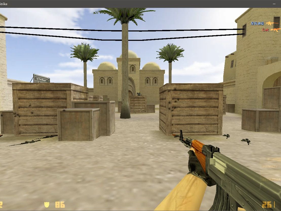 cs1.6,与作弊机器人1v1单挑,被疯狂虐泉