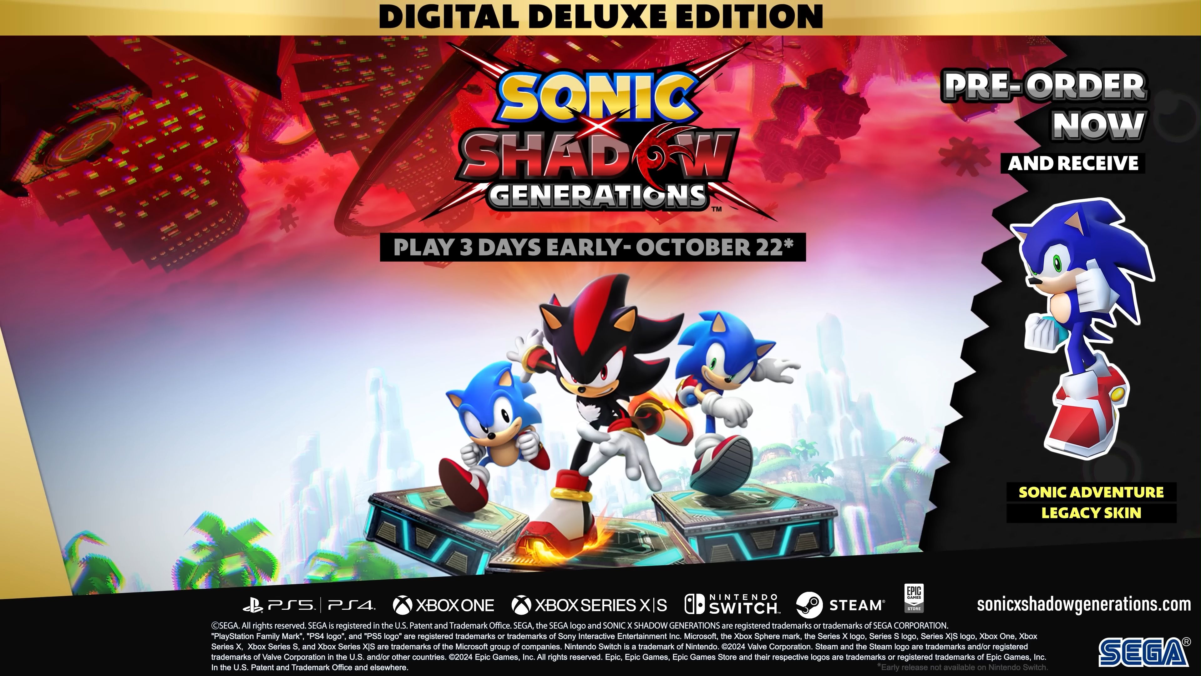 高速动作冒险游戏《索尼克×夏特 世代重启》序章动画「黑暗源起」