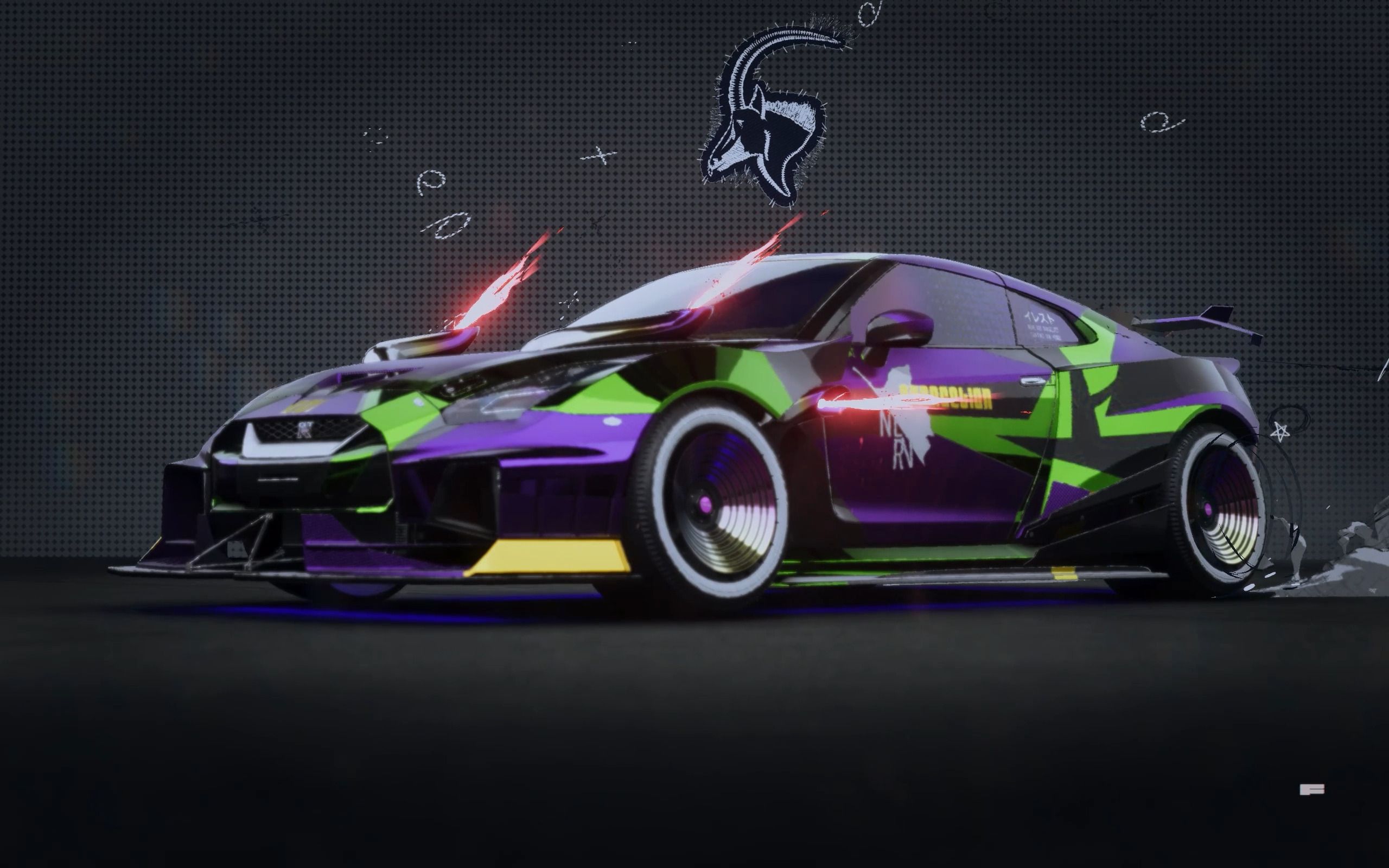 [极品飞车22]初号机配色日产gtr r35贴膜分享