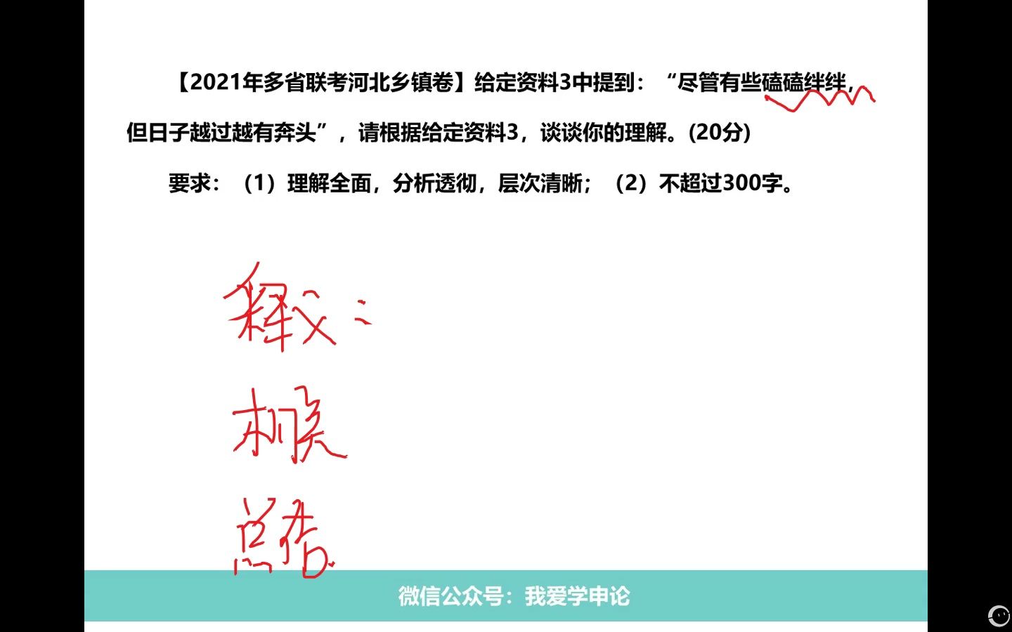 晚自习58:申论2021年多省联考河北乡镇卷哔哩哔哩bilibili