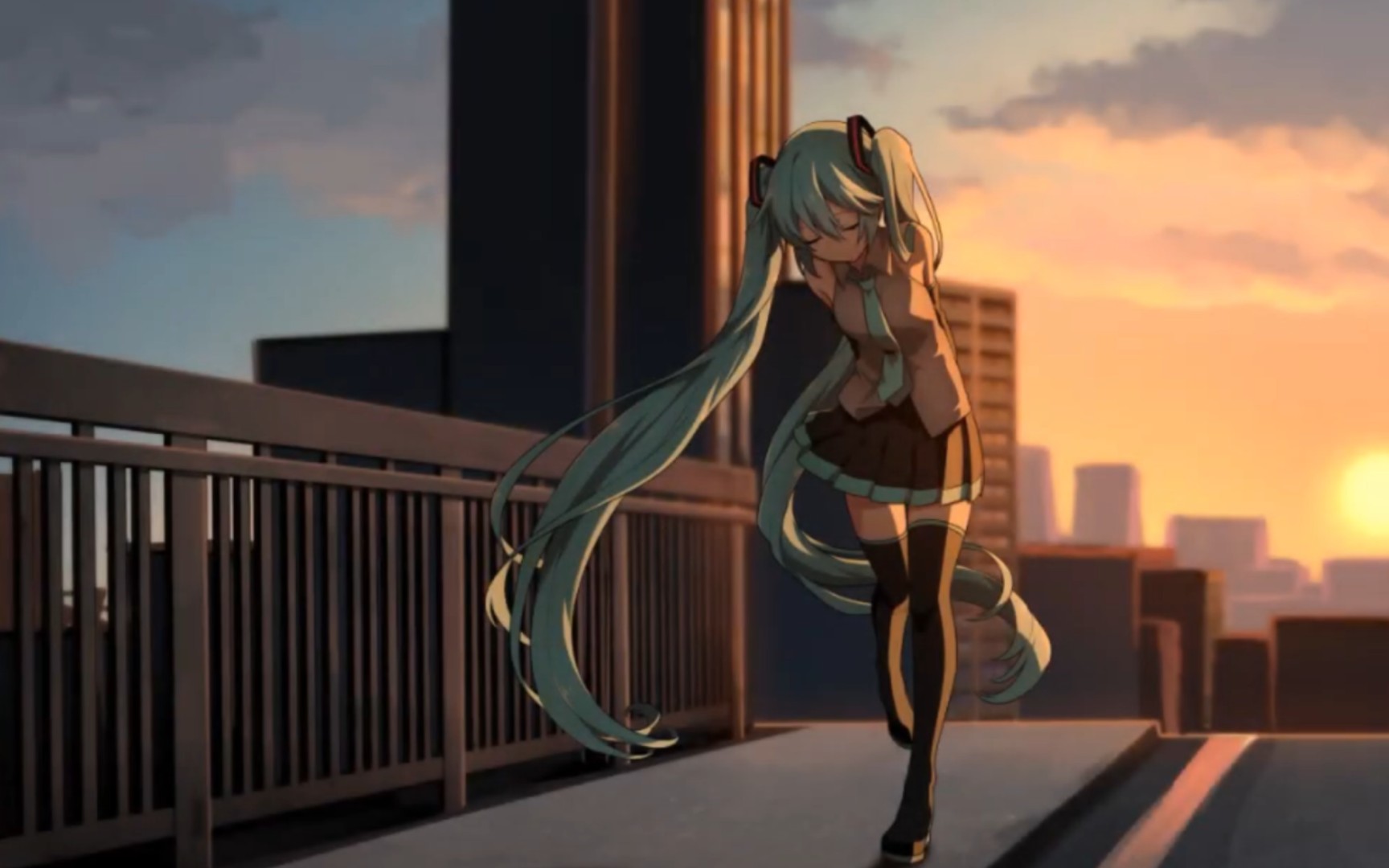 初音ミク  夕日坂 [ Yuuhi Zaka/Sunset Hill ], 「English Lyric + Romaji」哔哩哔哩bilibili