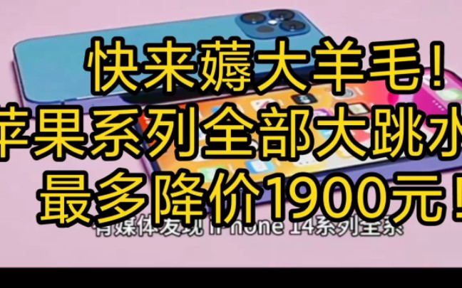 苹果系列全部大跳水,最低降价1900元,你还不来抢购吗!!!!!!!!哔哩哔哩bilibili