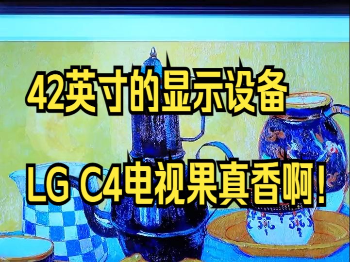 有个姐姐真好!42英寸的显示设备,LG C4电视,果真香啊!哔哩哔哩bilibili